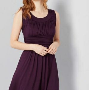 Modcloth purple fit & flare dress
